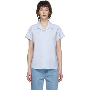 APC Marina Poplin Shirt in Light Blue Sz 34 XS
